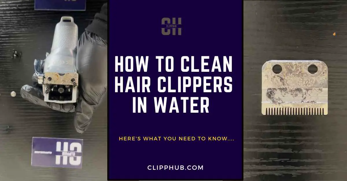 clean hair clippers in water (1)